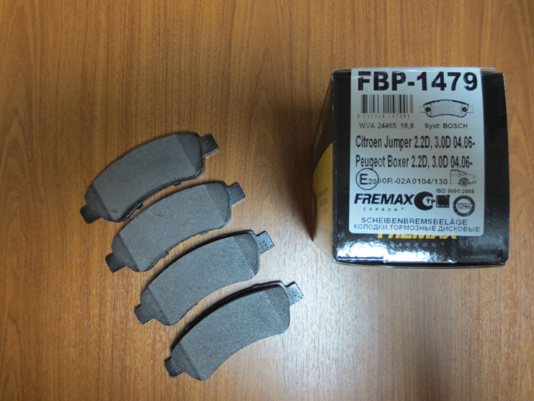 Колодки задние дисковые Ducato (250), Boxer 06-> FREMAX